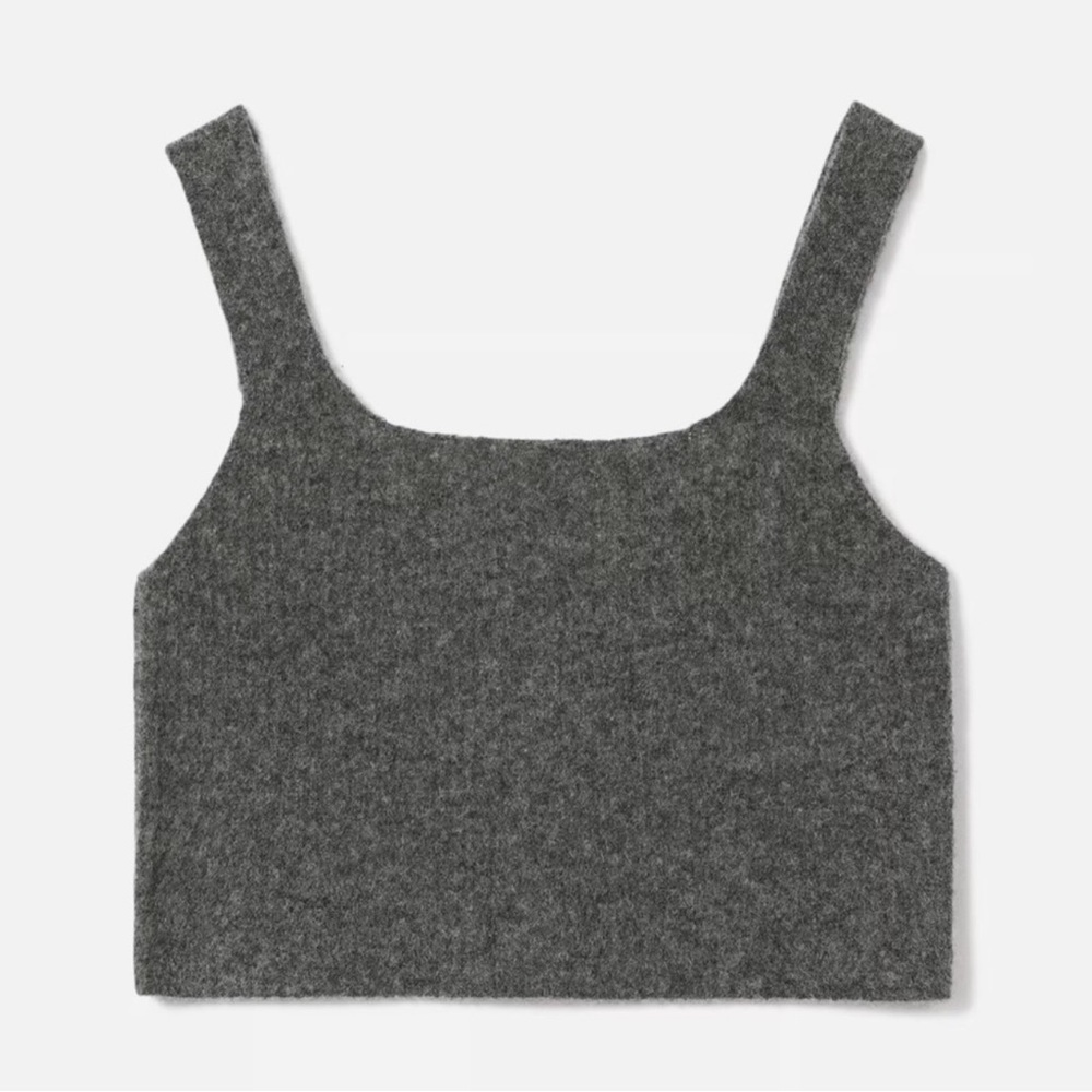 Everlane NWT Medium Charcoal The Cozy Stretch Crop Tank
